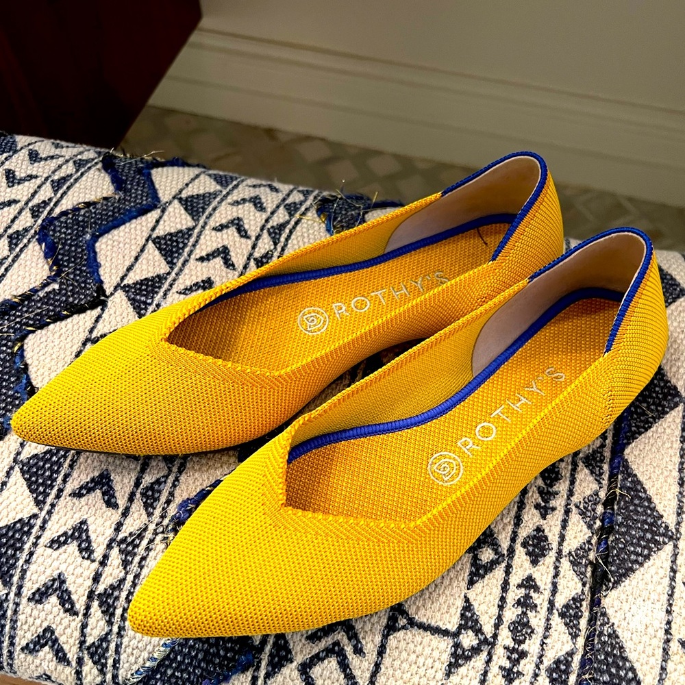 Rothy’s The Point Sunflower Yellow flats